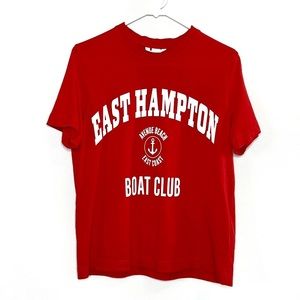H&M East Hampton Boat Club red and white tee size Small